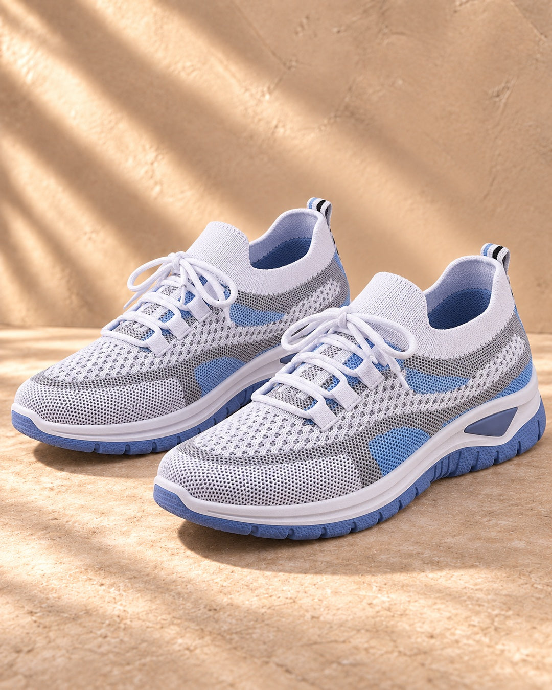 Beatrice Cushioned Lace-Up Comfort Sneakers - Blue