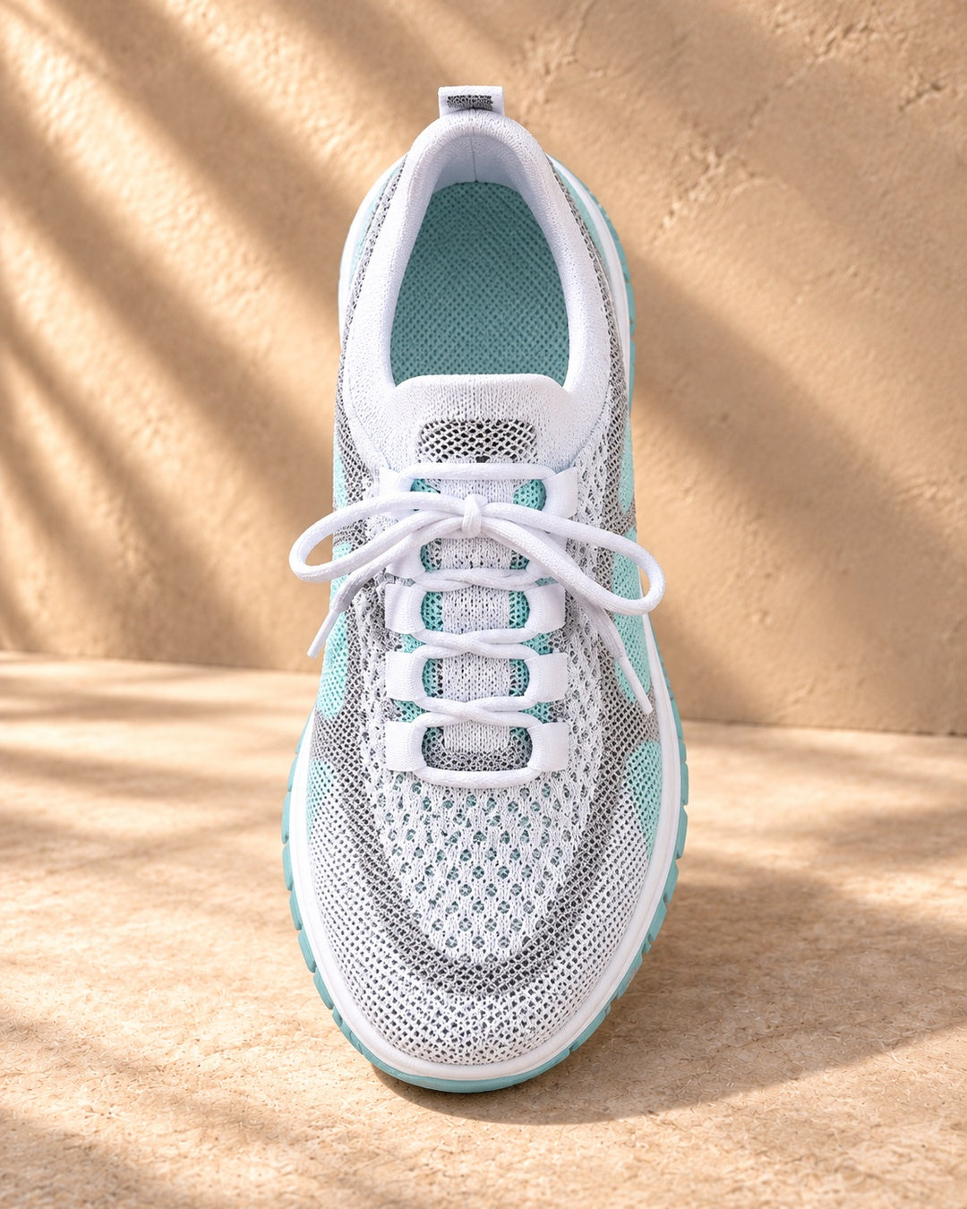Beatrice Cushioned Lace-Up Comfort Sneakers - Turquoise