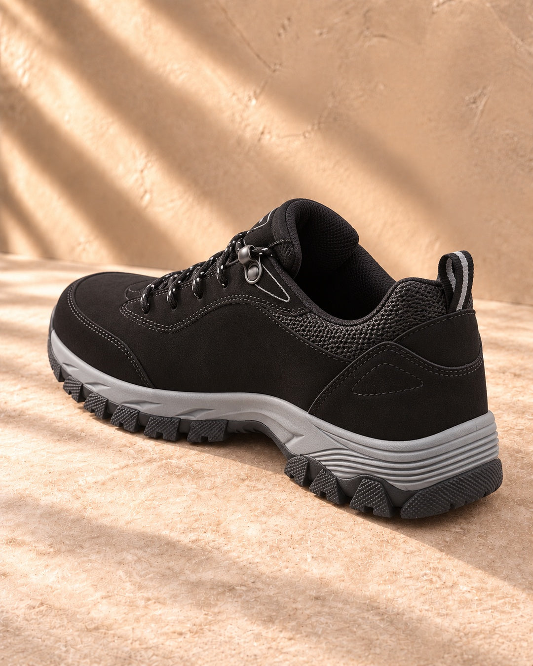 Rowan Lace-Up Outdoor Walking Shoes - Black