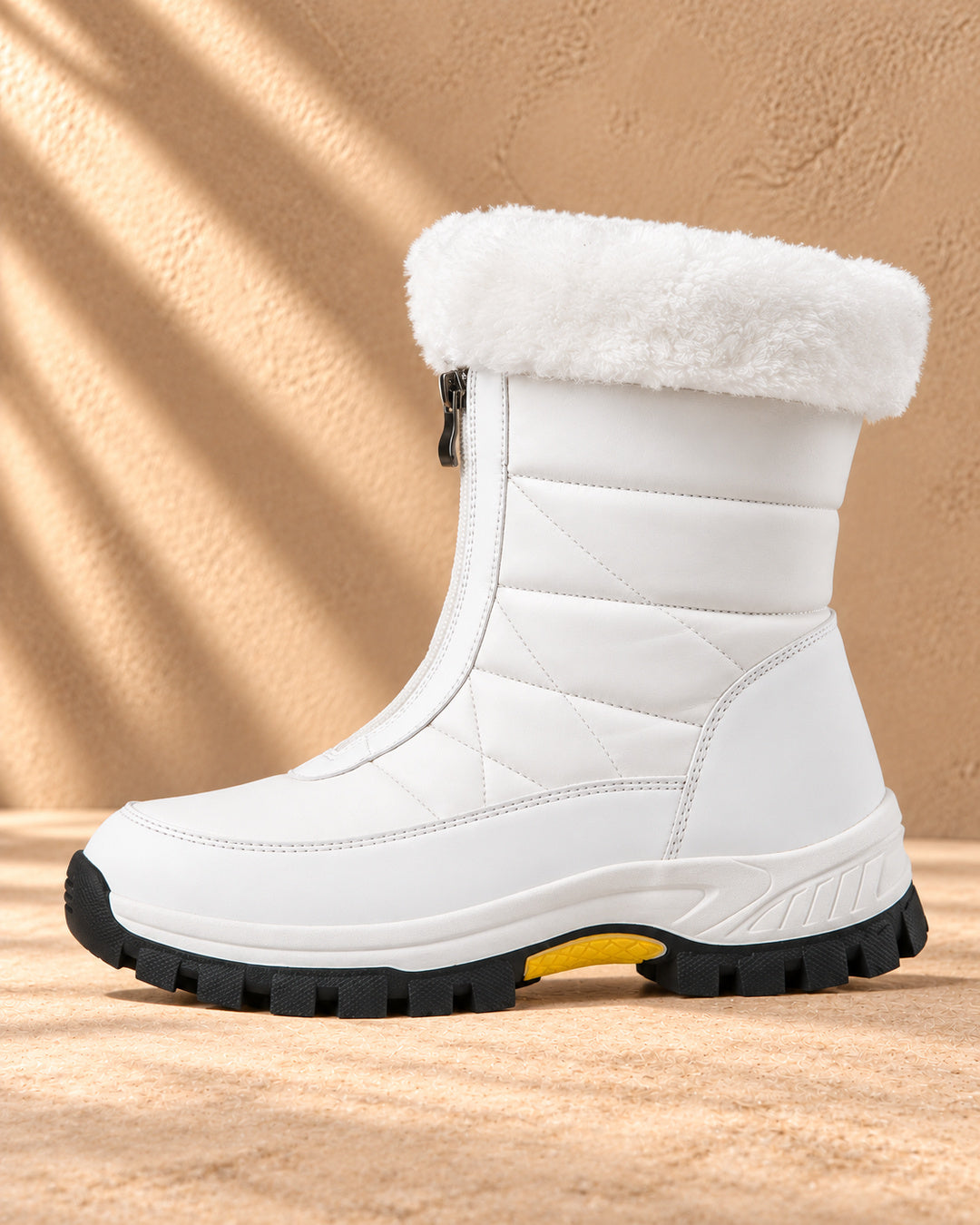 Aurora Faux-Fur Snow Boots - White