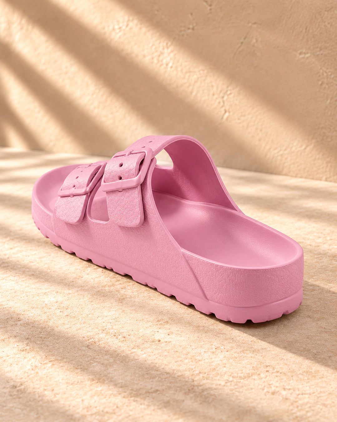 Bianca Double-Buckle EVA Sandals - Pink