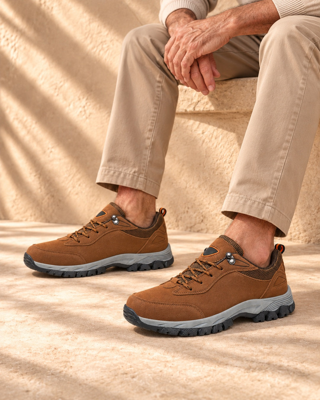 Rowan Lace-Up Outdoor Walking Shoes - Brown