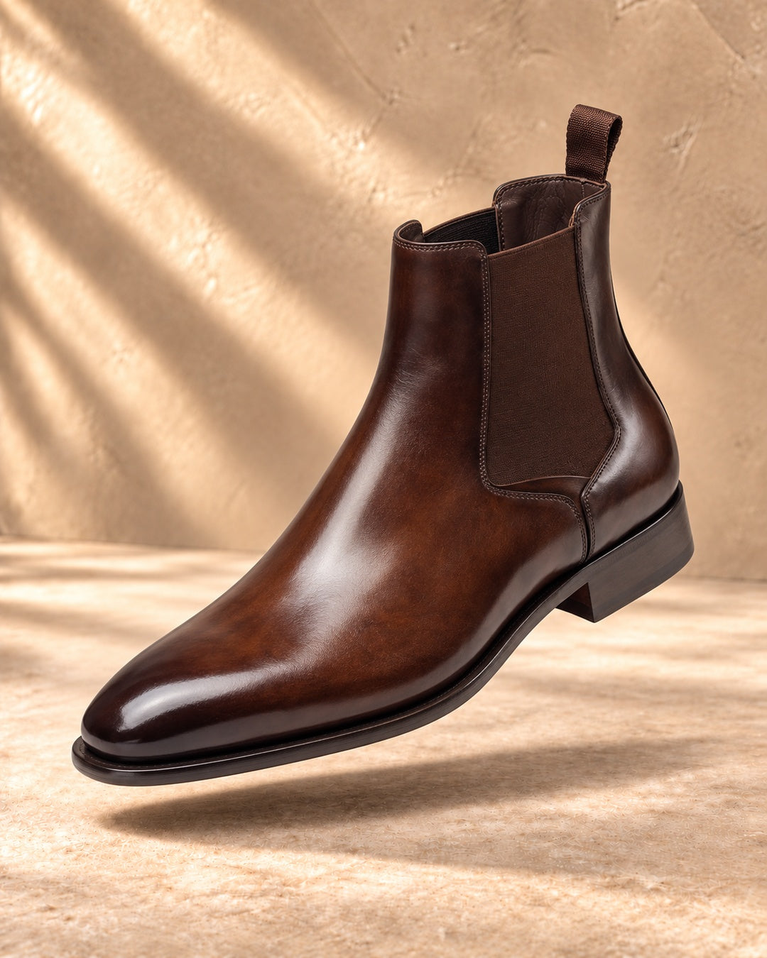 Finley Hidden-Lift Chelsea Boots - Brown