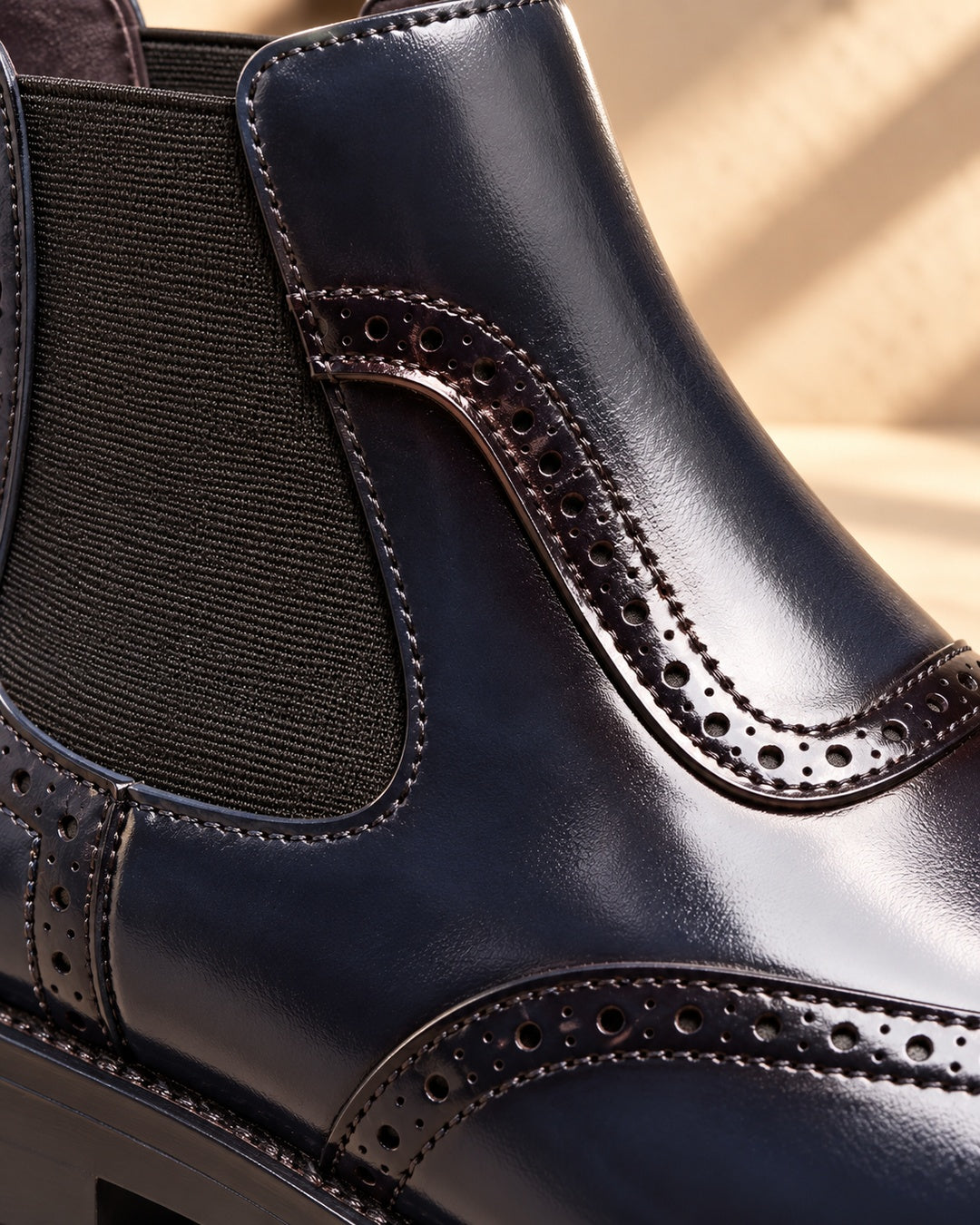 Jules Brogue Hidden-Lift Chelsea Boots - Blue
