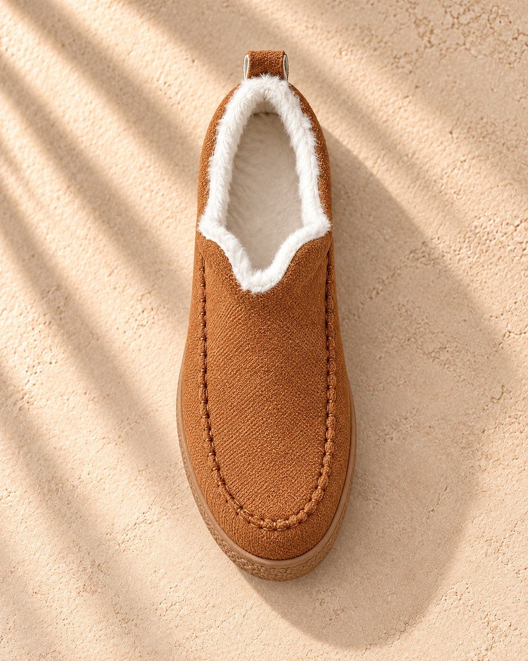 Annelise Plush-Lined Slip-On Ankle Boots - Brown