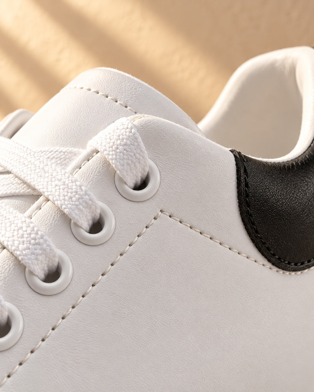 Tatum Contrast-Heel Hidden-Lift Sneakers - White