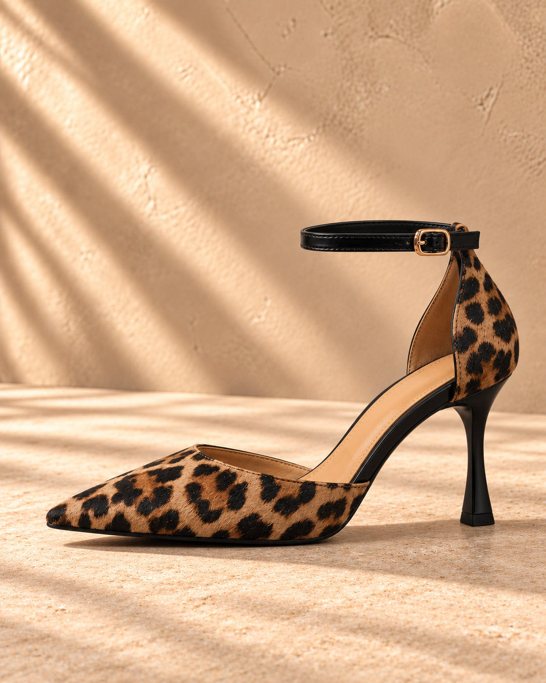 Alessia Leopard-Print Ankle-Strap Heels