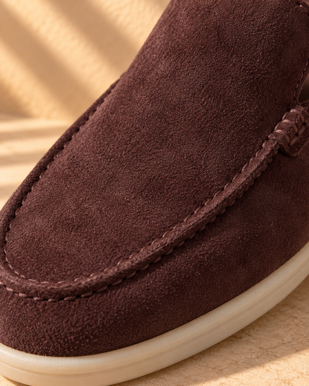 Emery Coffee Suede Mule Loafers - Coffee