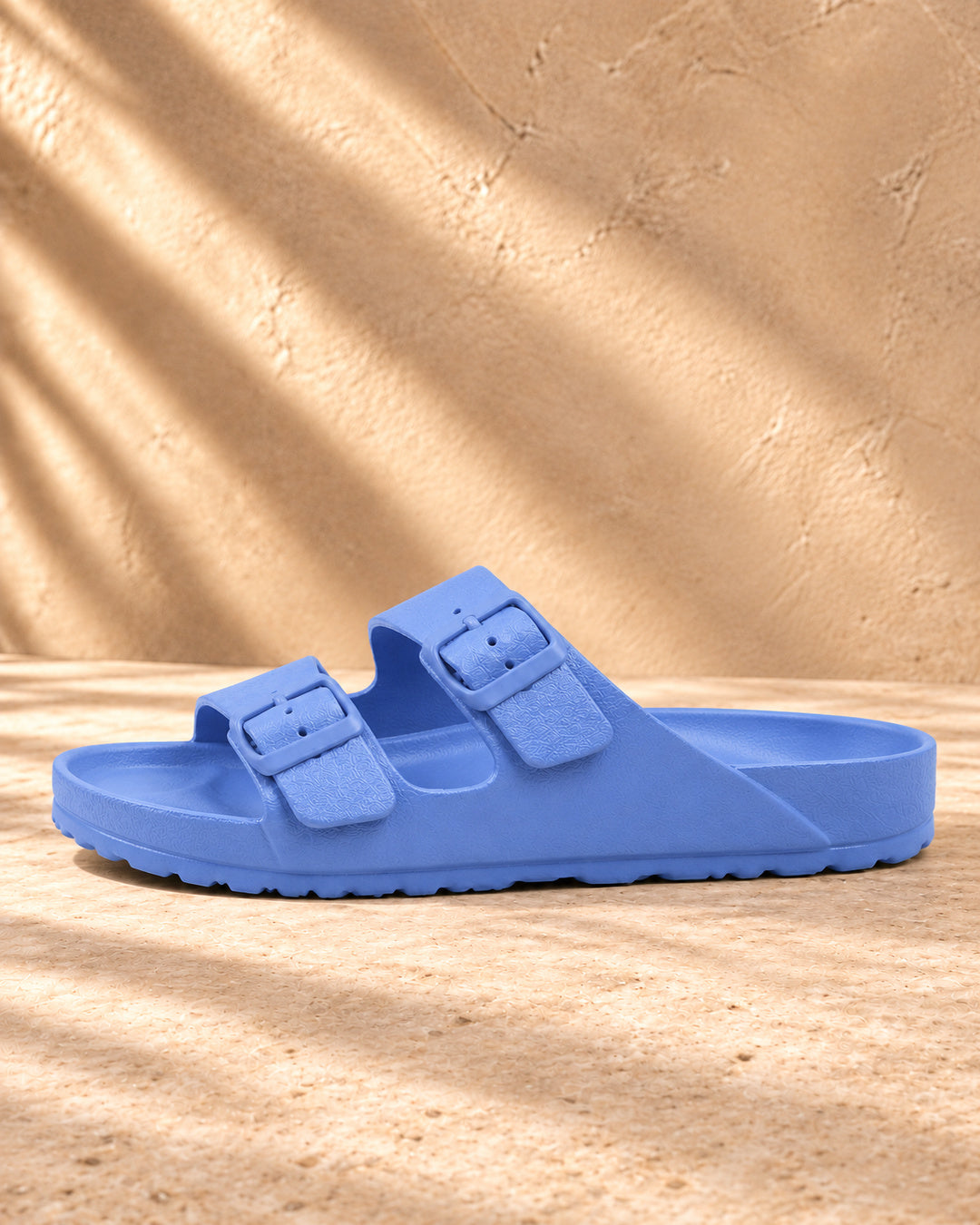 Bianca Double-Buckle EVA Sandals - Blue