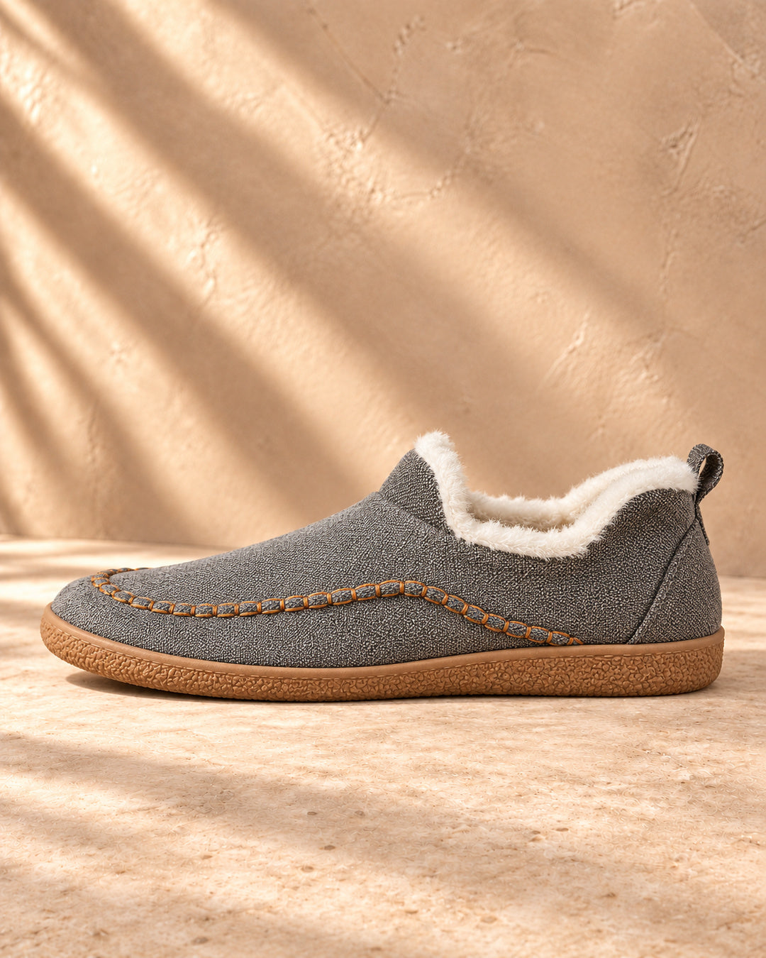 Annelise Plush-Lined Slip-On Ankle Boots - Gray