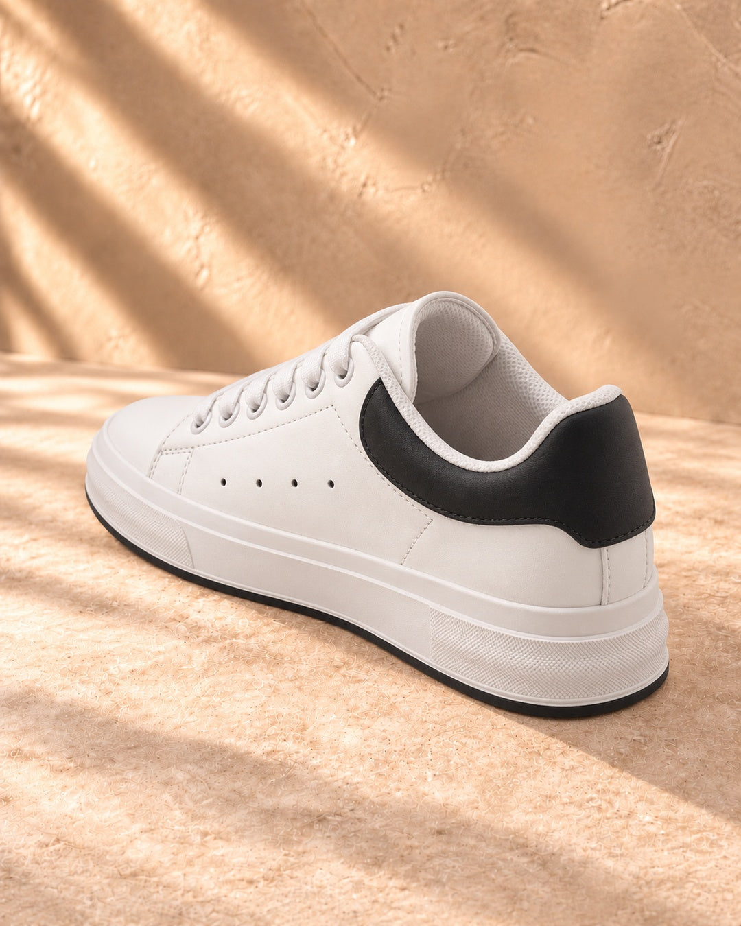 Skyler Hidden-Lift Low-Top Sneakers - White