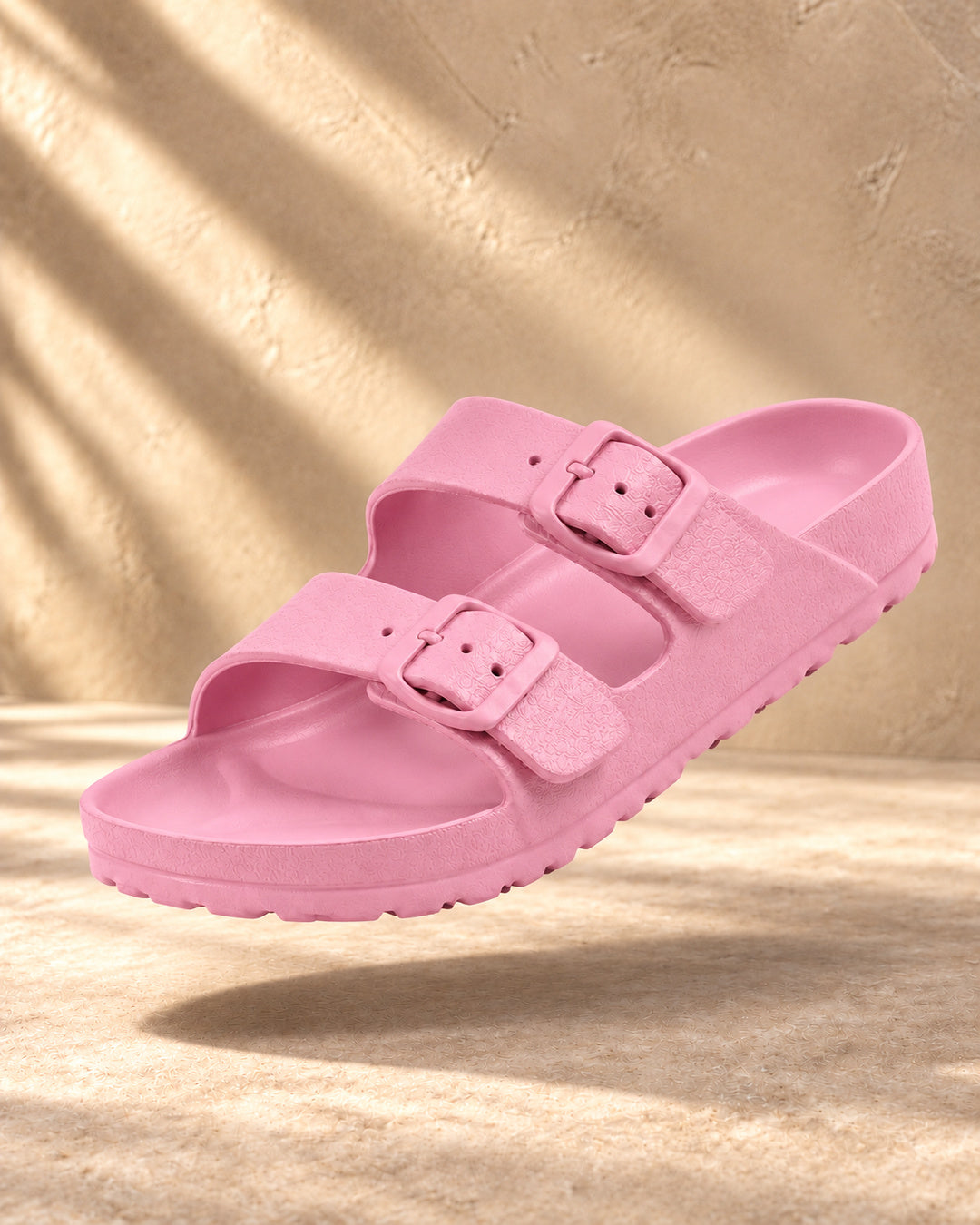 Bianca Double-Buckle EVA Sandals - Pink