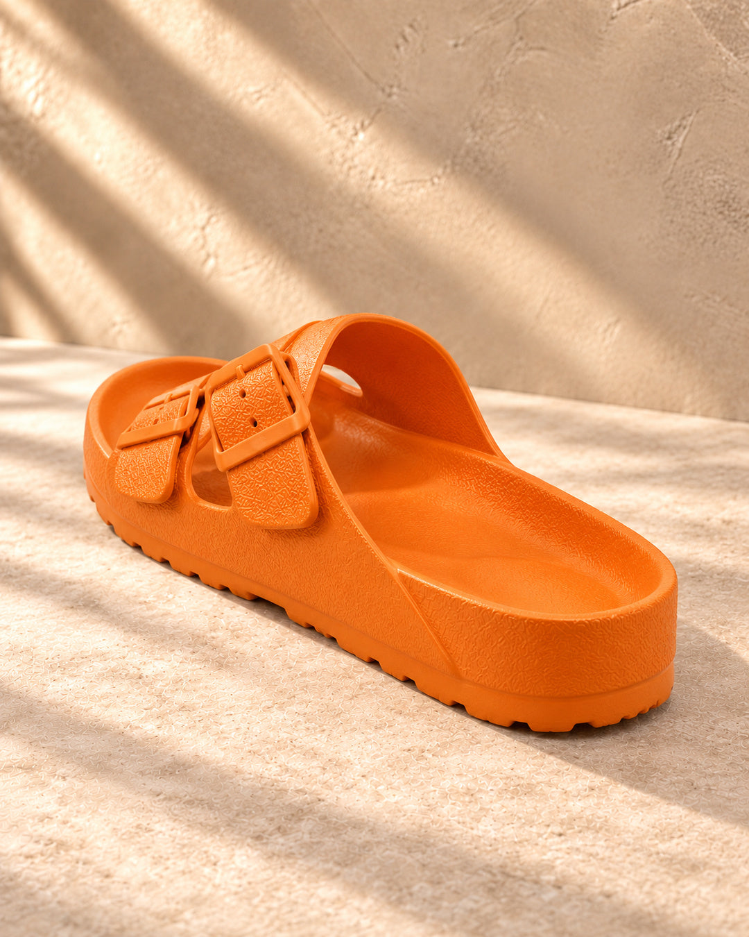 Bianca Double-Buckle EVA Sandals - Orange