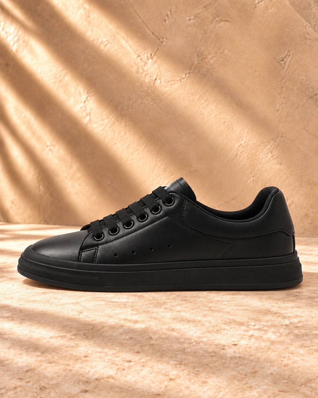 Skyler Hidden-Lift Low-Top Sneakers - Black