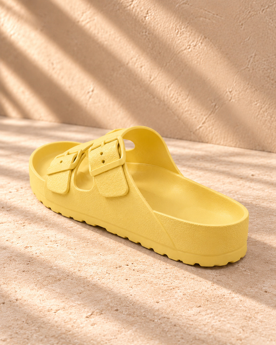 Bianca Double-Buckle EVA Sandals - Yellow