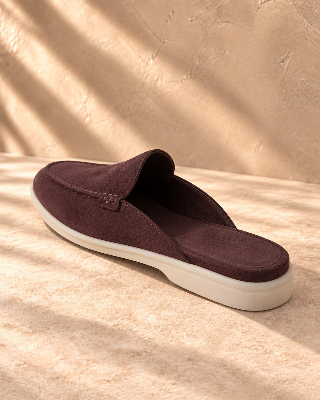 Emery Coffee Suede Mule Loafers - Coffee