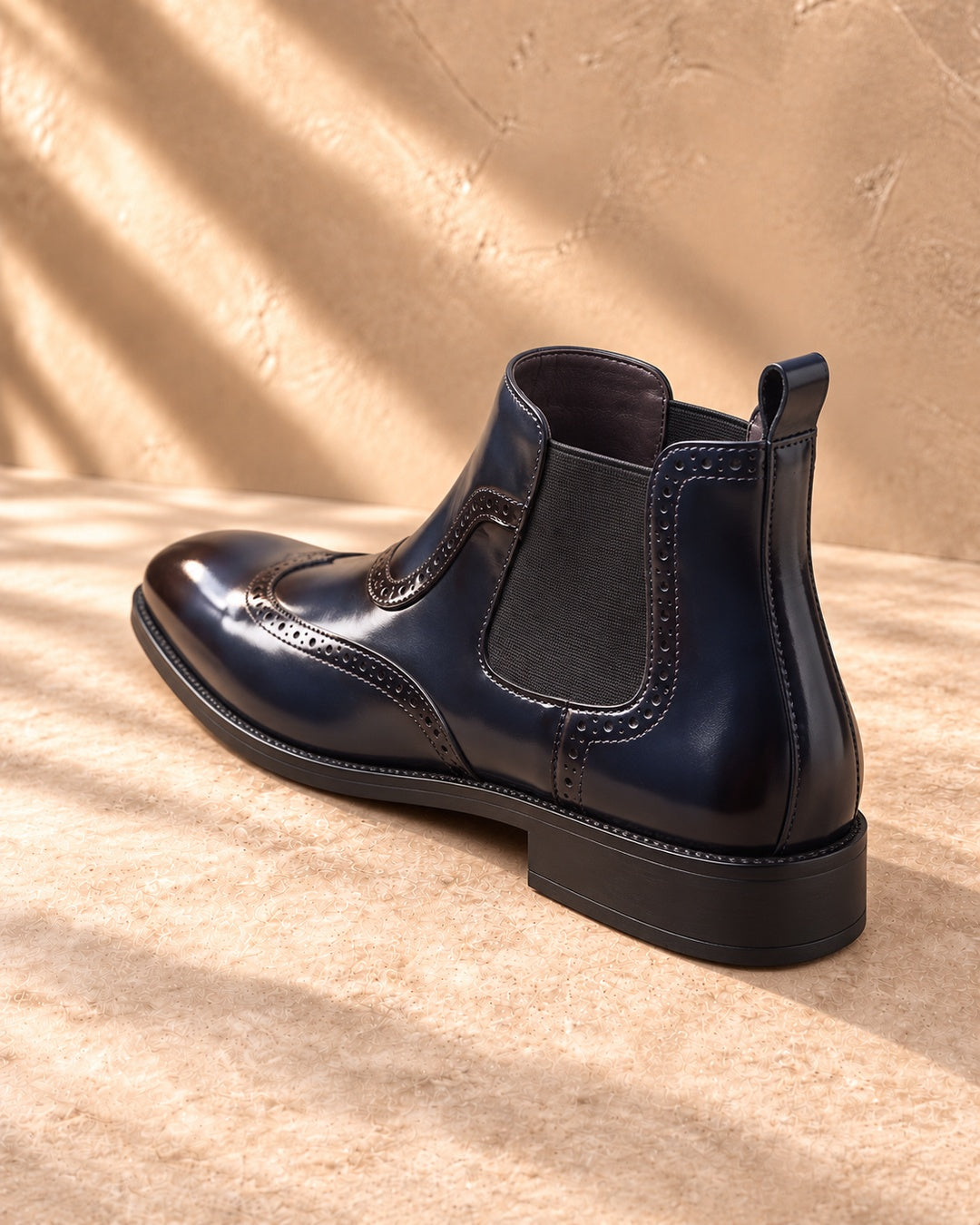Jules Brogue Hidden-Lift Chelsea Boots - Blue
