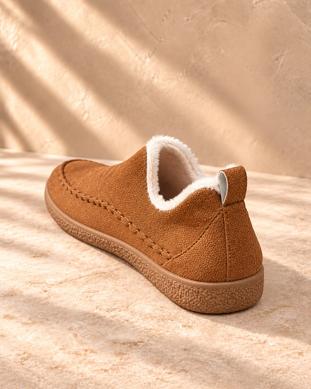 Annelise Plush-Lined Slip-On Ankle Boots - Brown