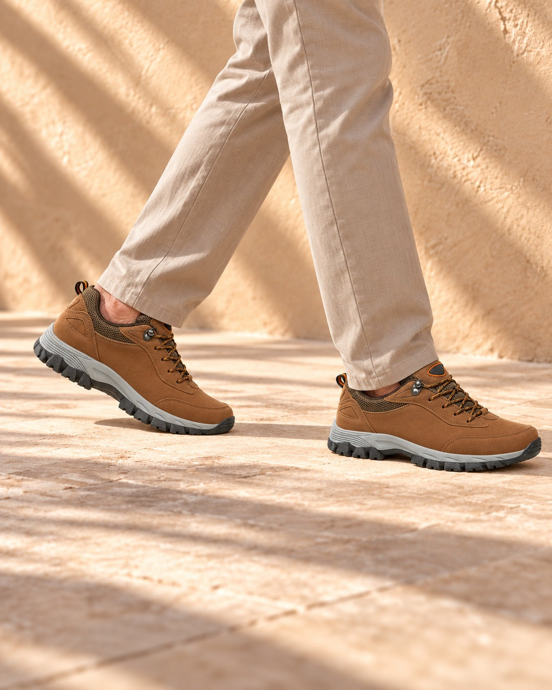 Rowan Lace-Up Outdoor Walking Shoes - Brown
