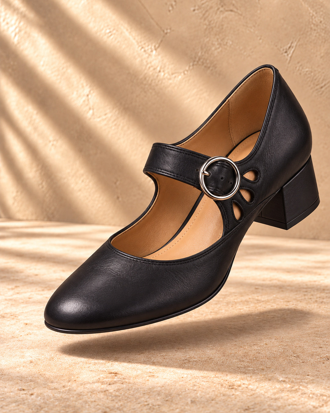 Josephine Leather Comfort Mary Jane - Black