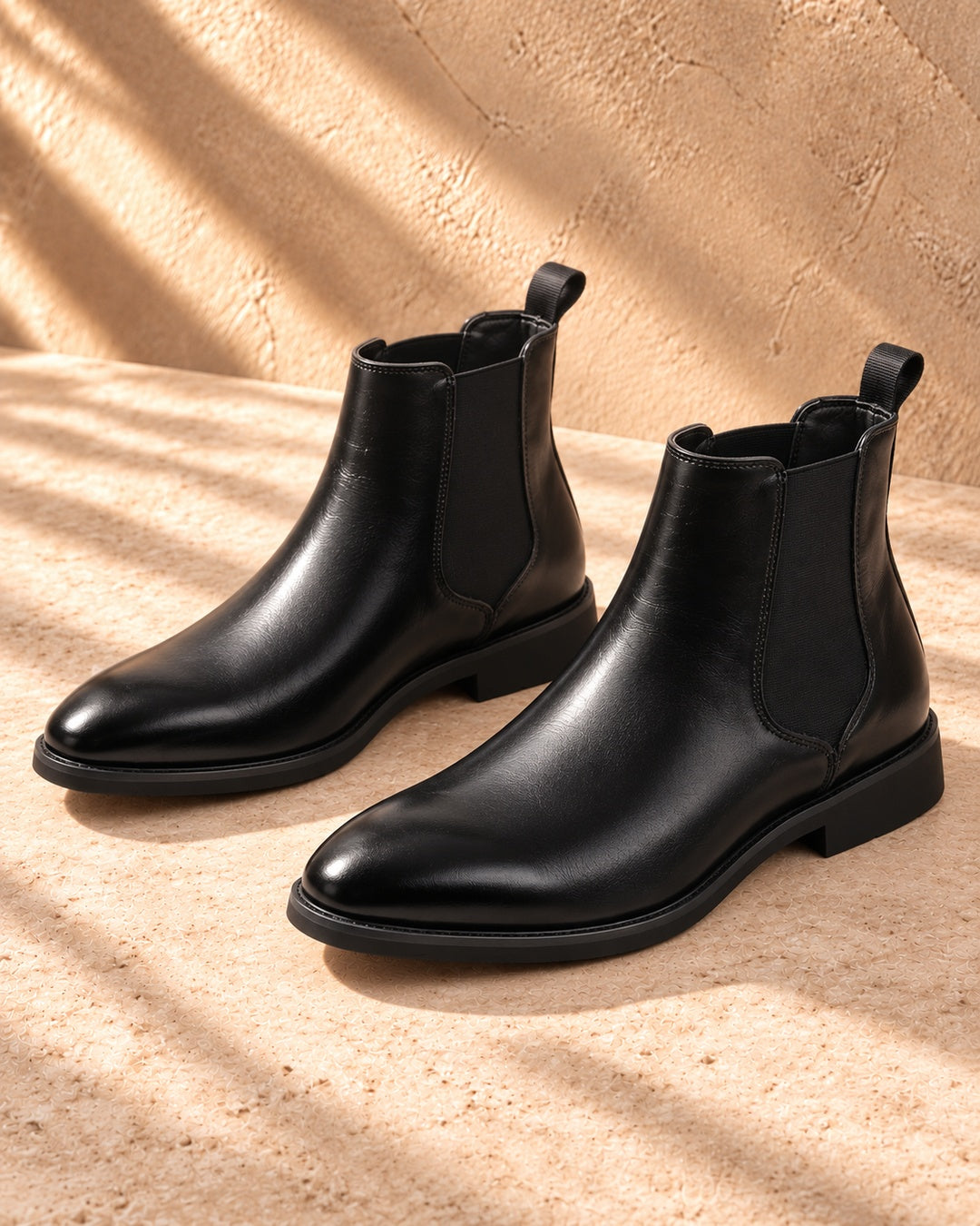 Finley Hidden-Lift Chelsea Boots - Black