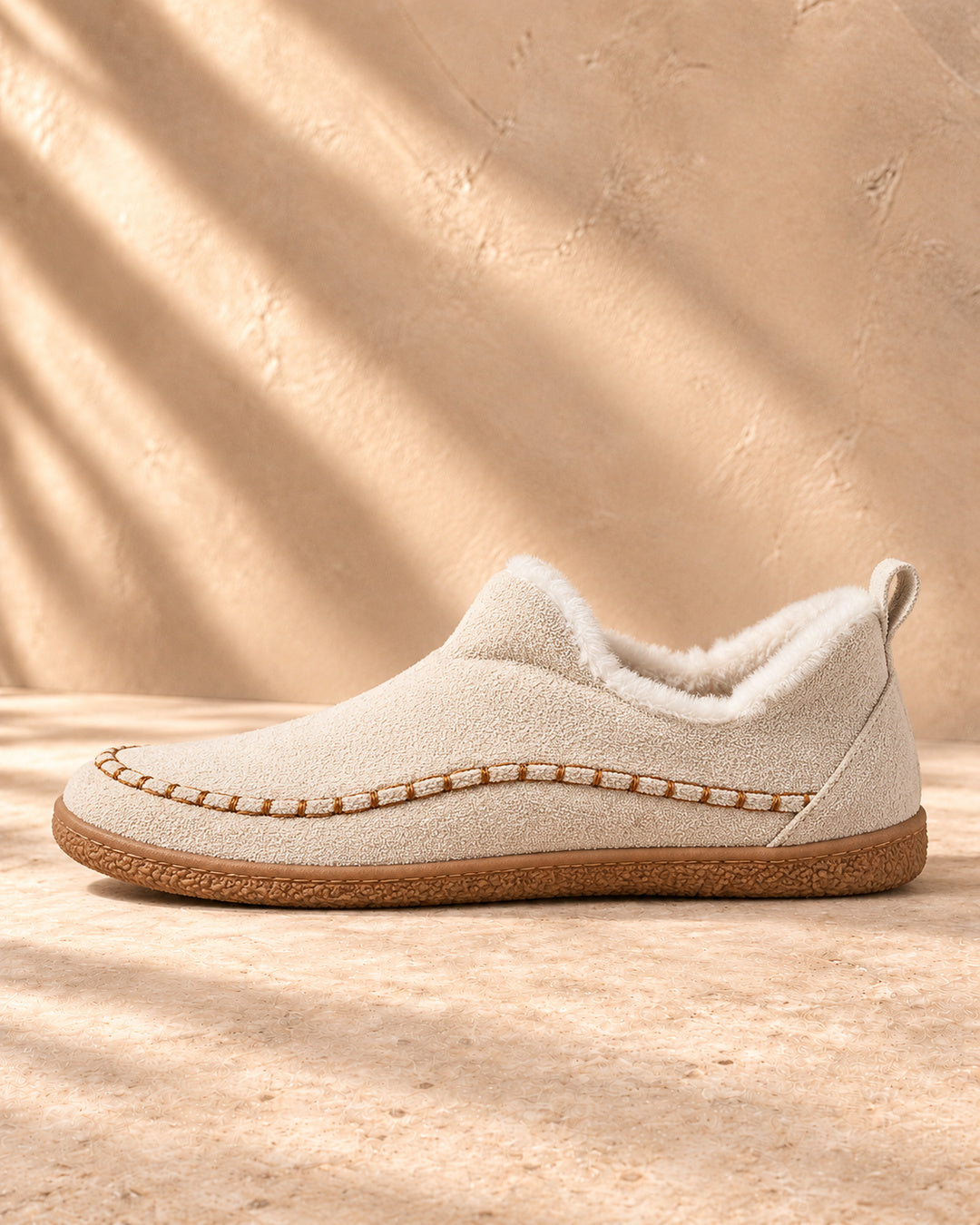 Annelise Plush-Lined Slip-On Ankle Boots - Oatmeal