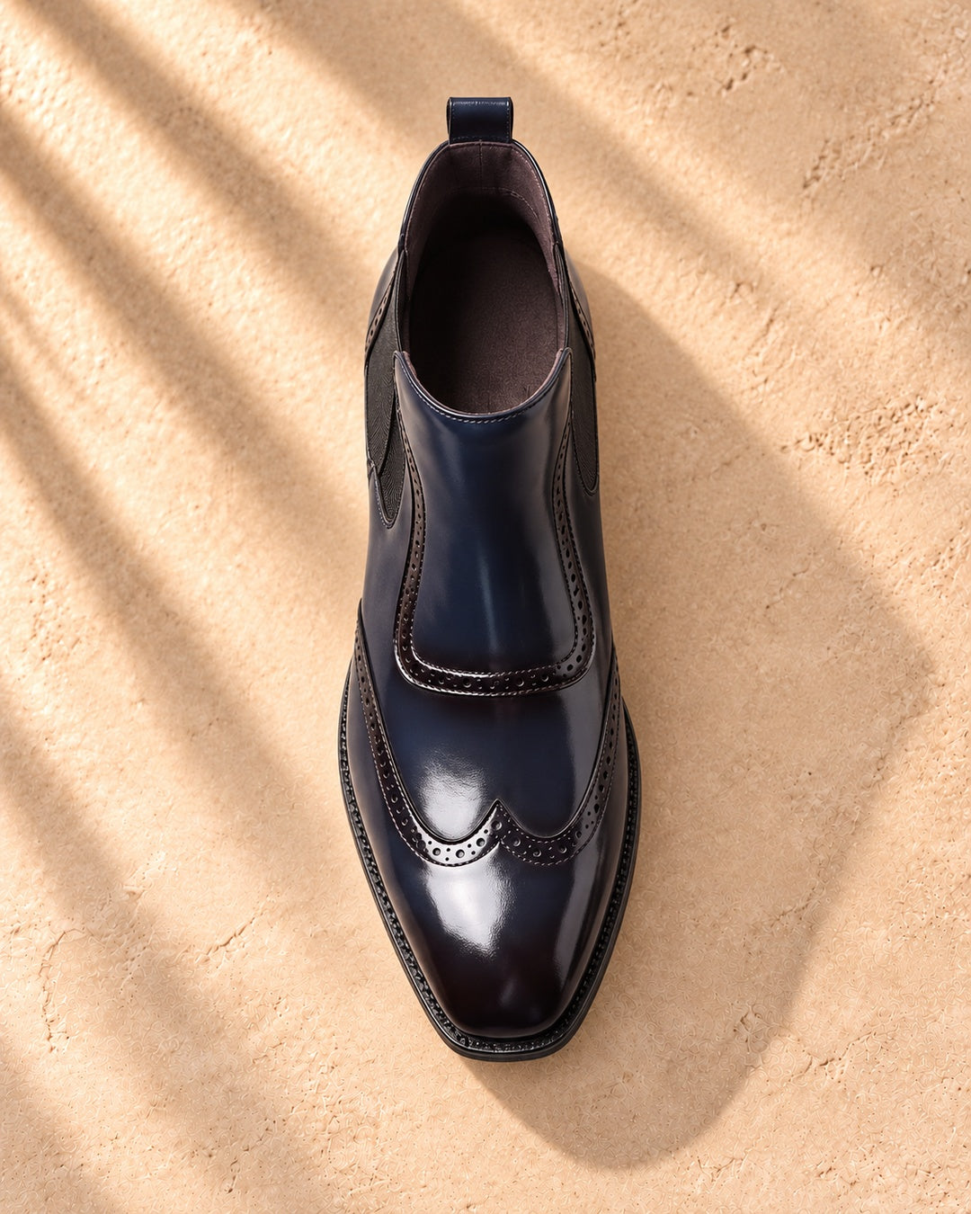 Jules Brogue Hidden-Lift Chelsea Boots - Blue