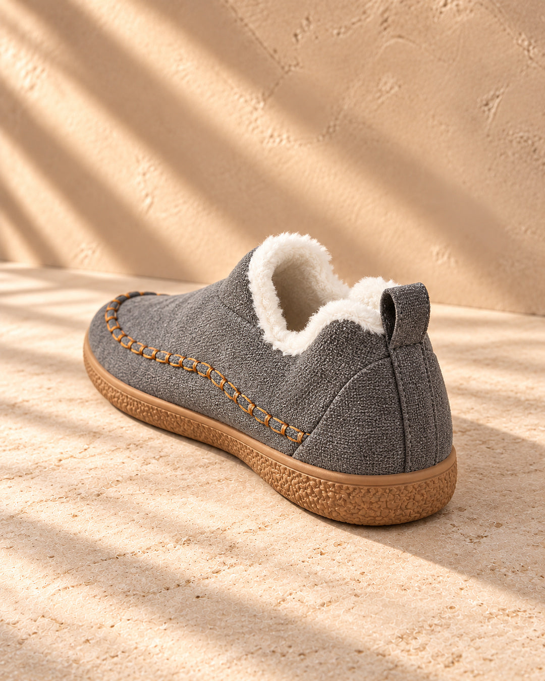 Annelise Plush-Lined Slip-On Ankle Boots - Gray