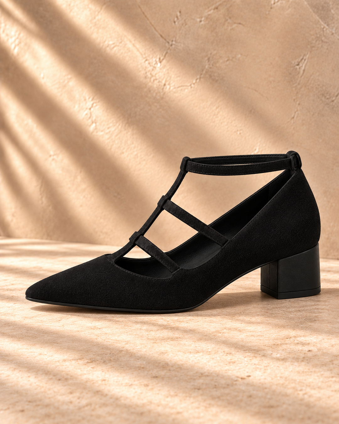 Camille Black Strappy Heels - Black