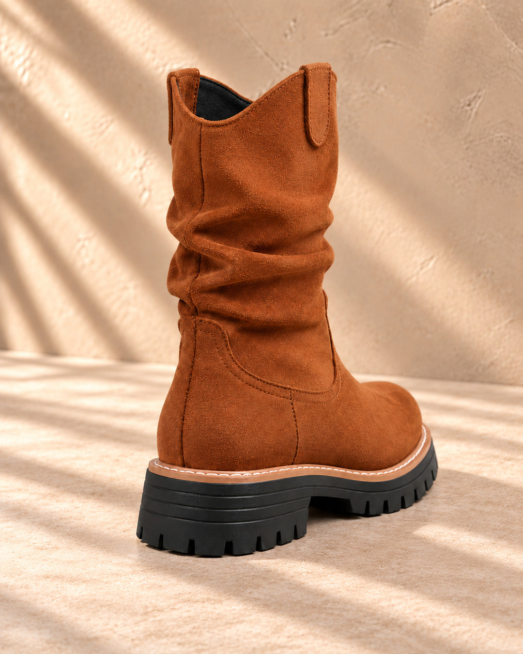 Rosalind Suede-Look Platform Combat Boots