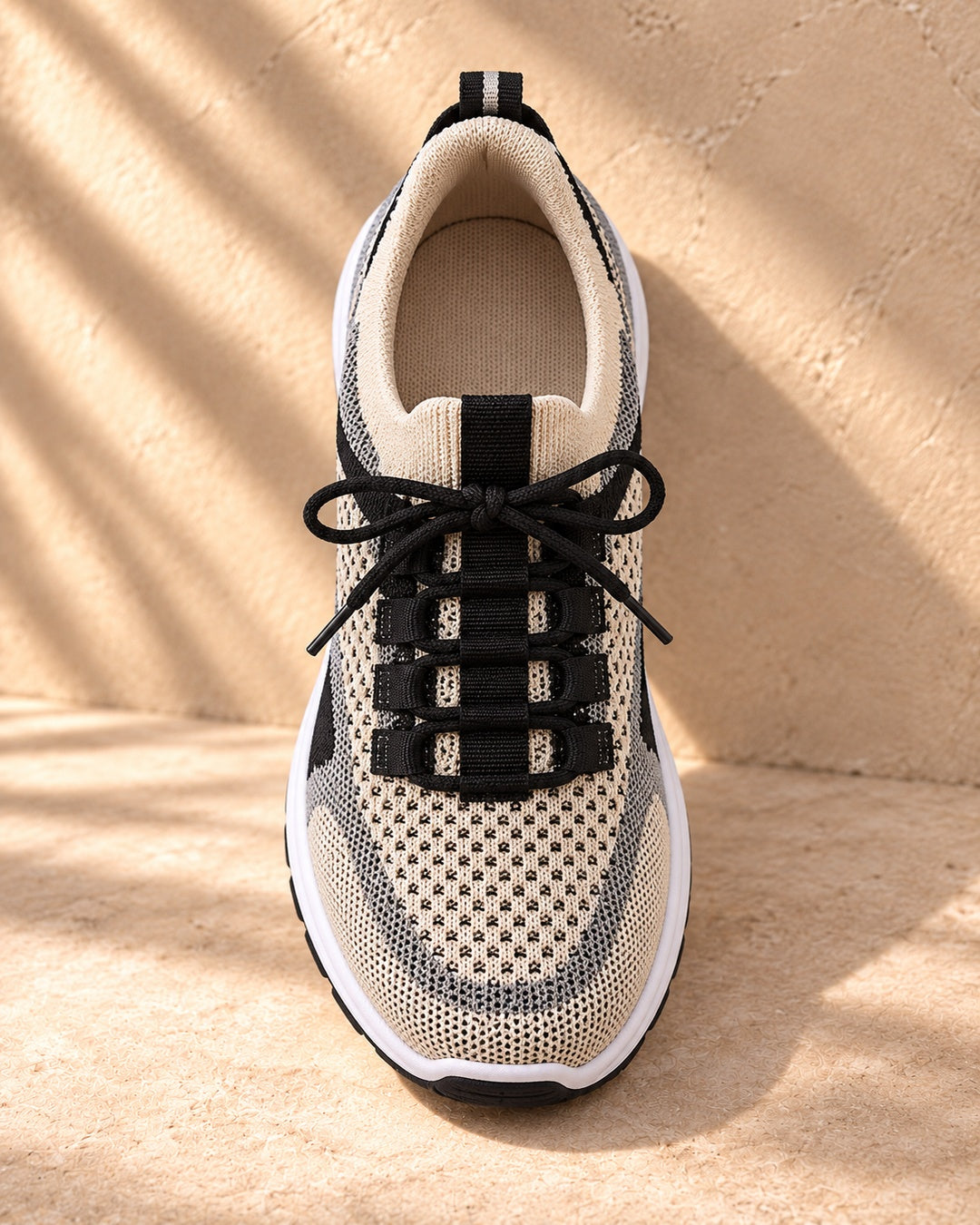 Beatrice Cushioned Lace-Up Comfort Sneakers - Black