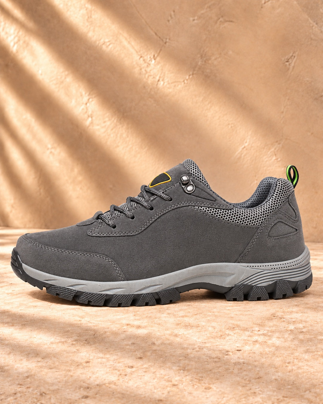Rowan Lace-Up Outdoor Walking Shoes - Gray