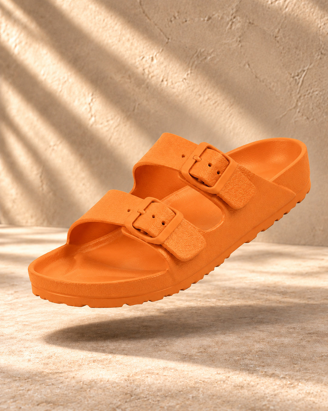 Bianca Double-Buckle EVA Sandals - Orange
