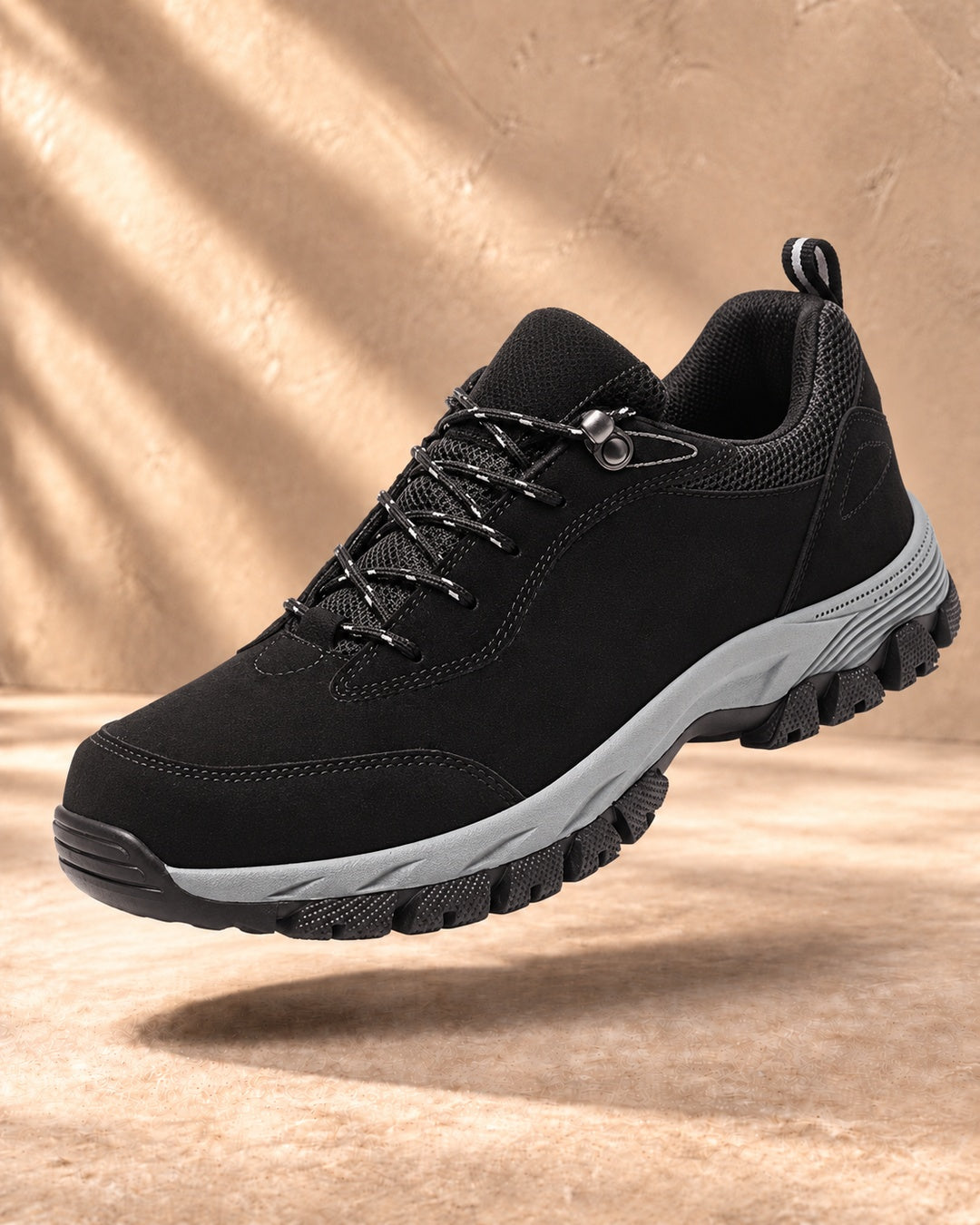 Rowan Lace-Up Outdoor Walking Shoes - Black
