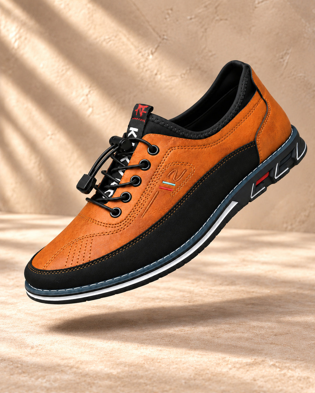 Luca Casual Lace-Up Sneaker - Caramel