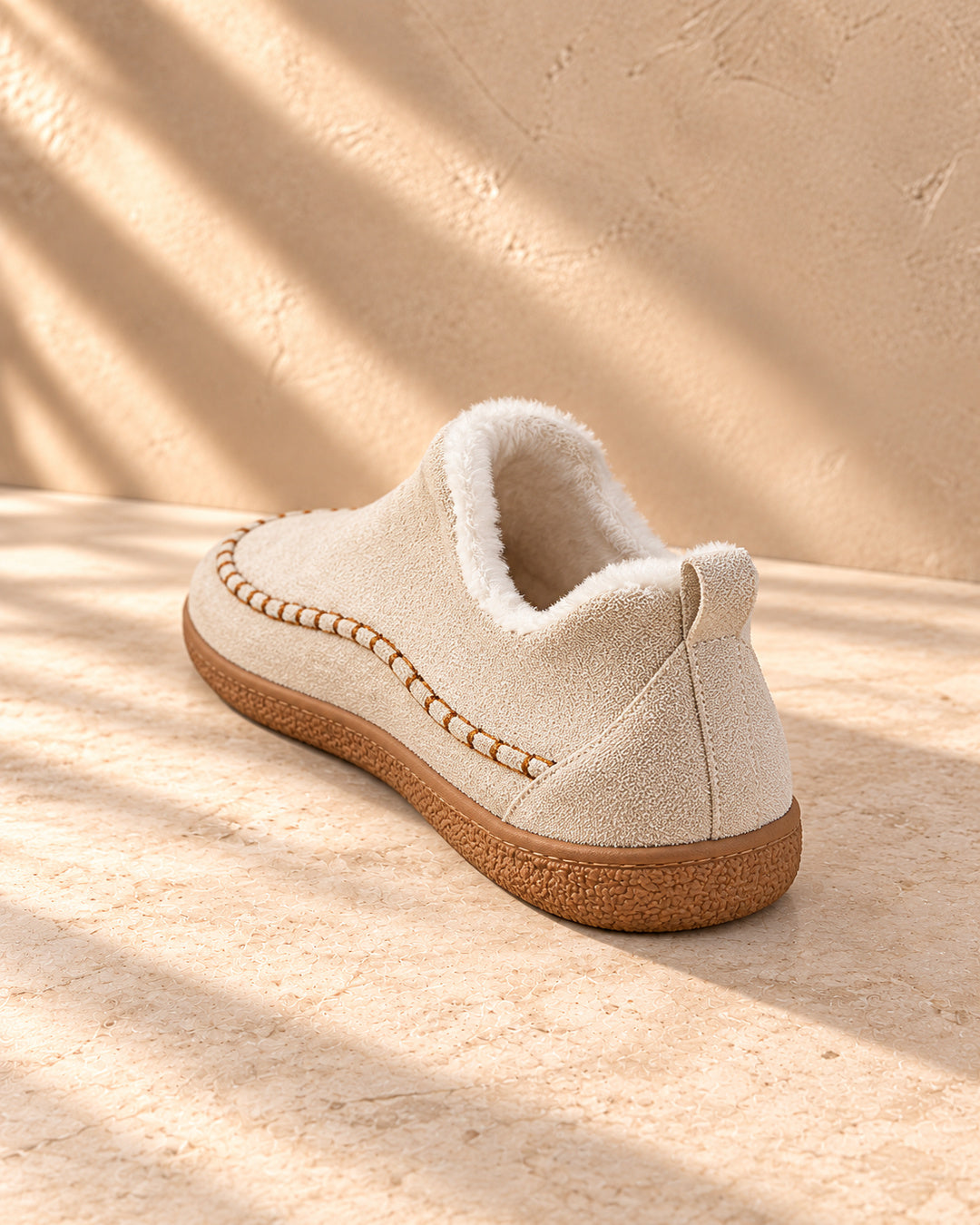 Annelise Plush-Lined Slip-On Ankle Boots - Oatmeal