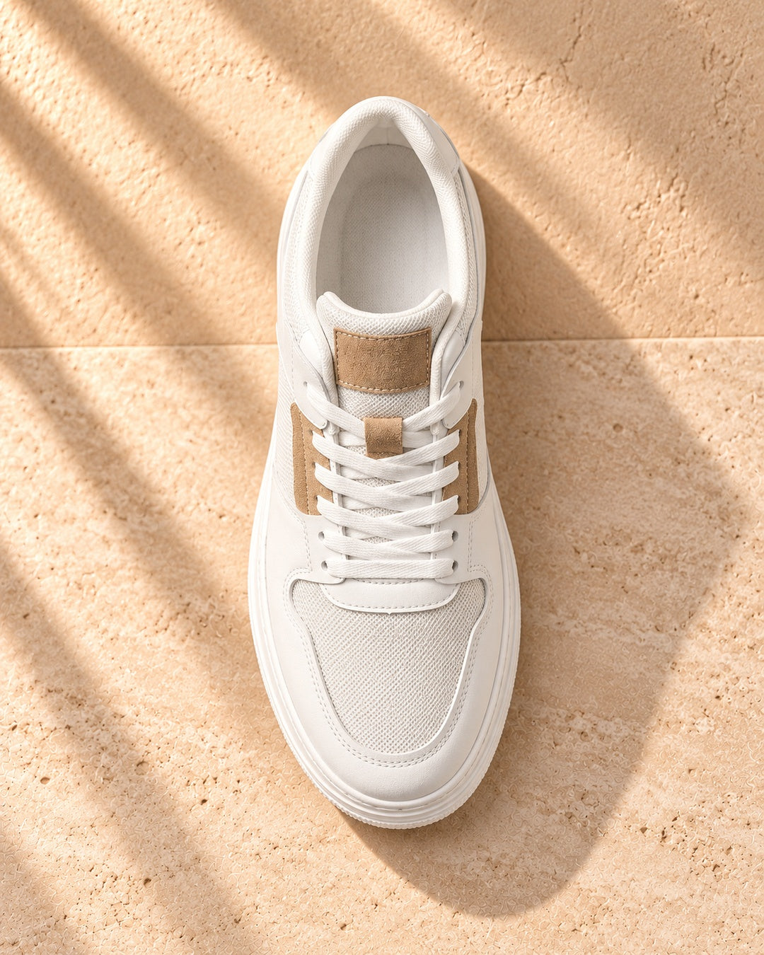 Emerson Mesh Hidden-Lift Sneakers - White