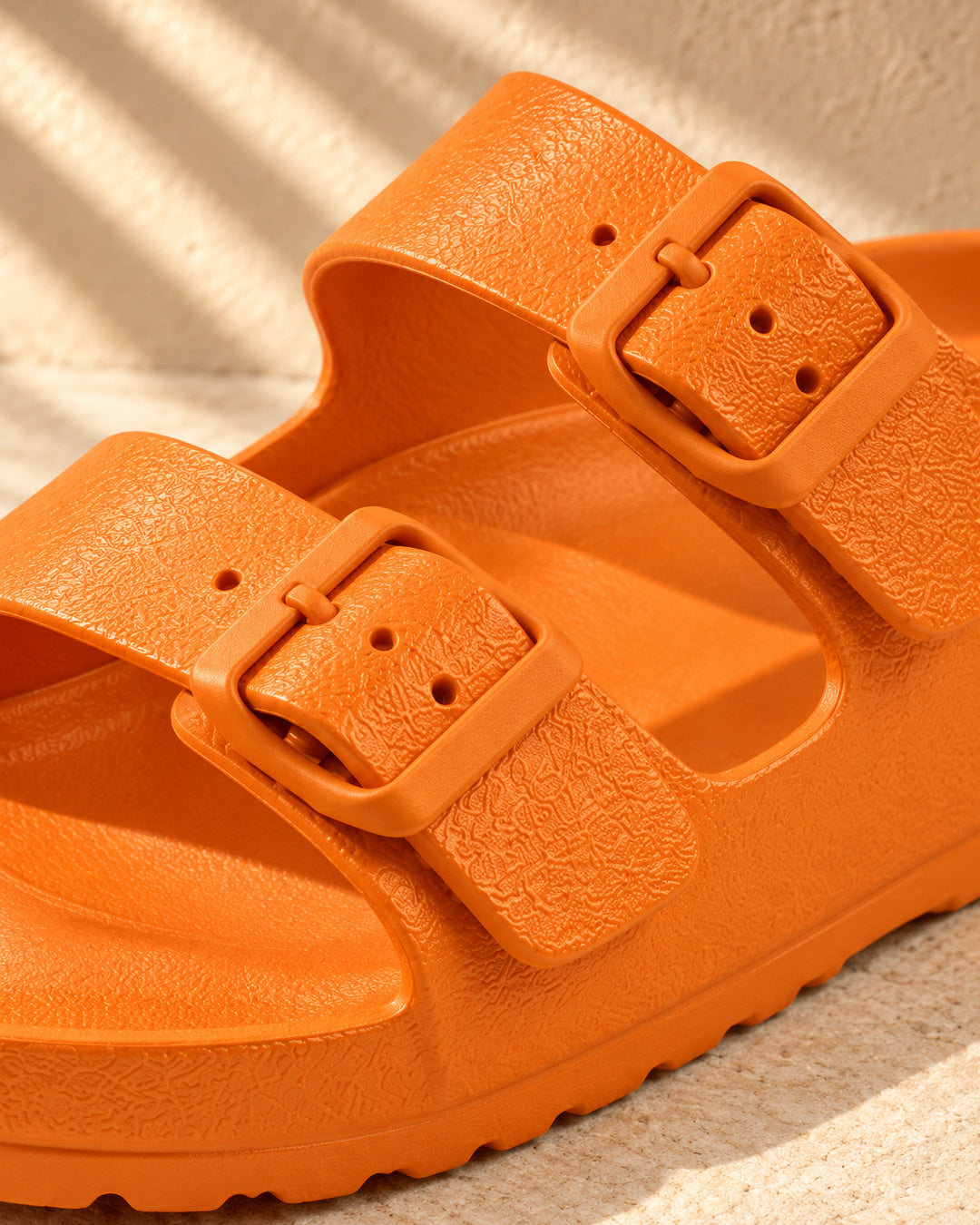 Bianca Double-Buckle EVA Sandals - Orange