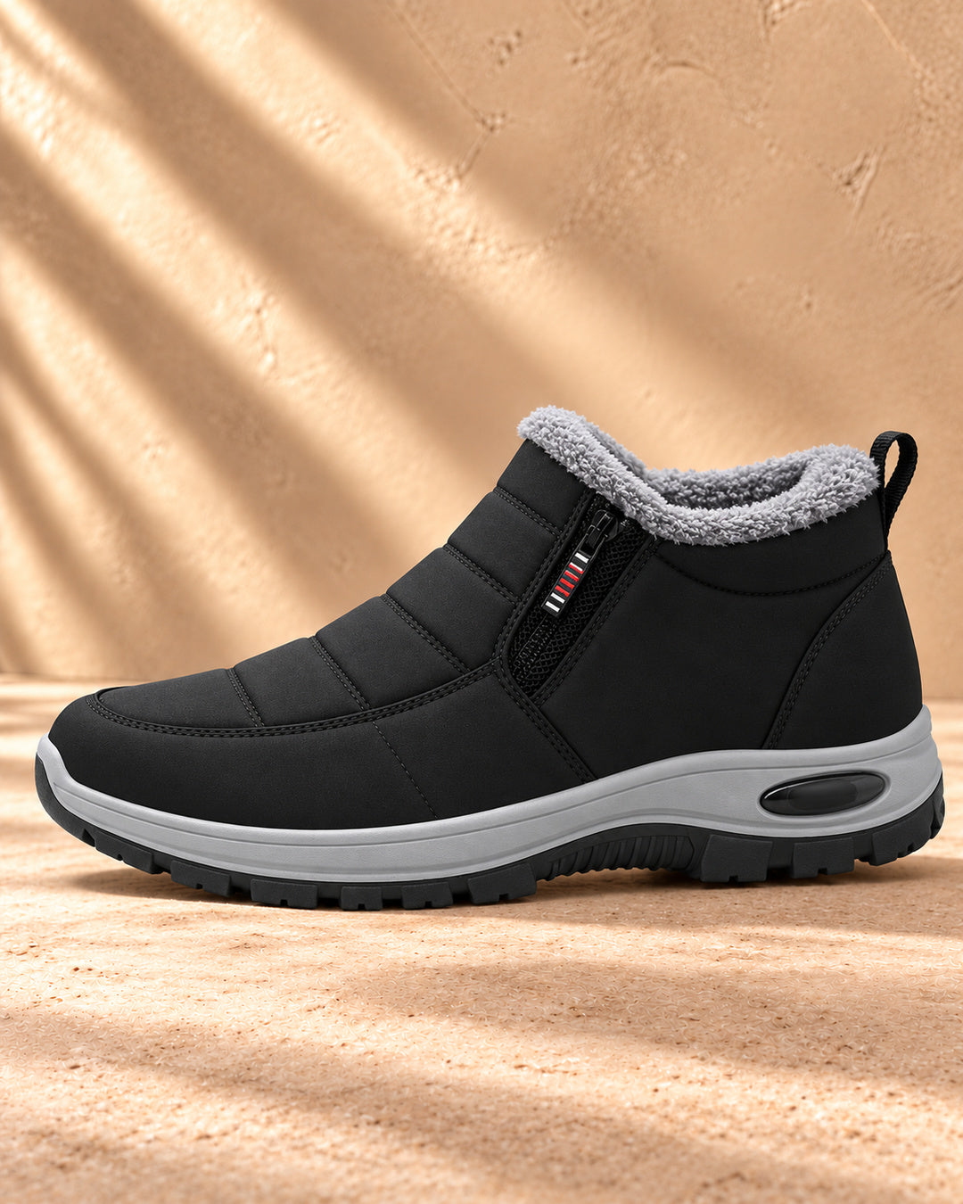 Sianna Quilted Waterproof Slip-On Boots - Black