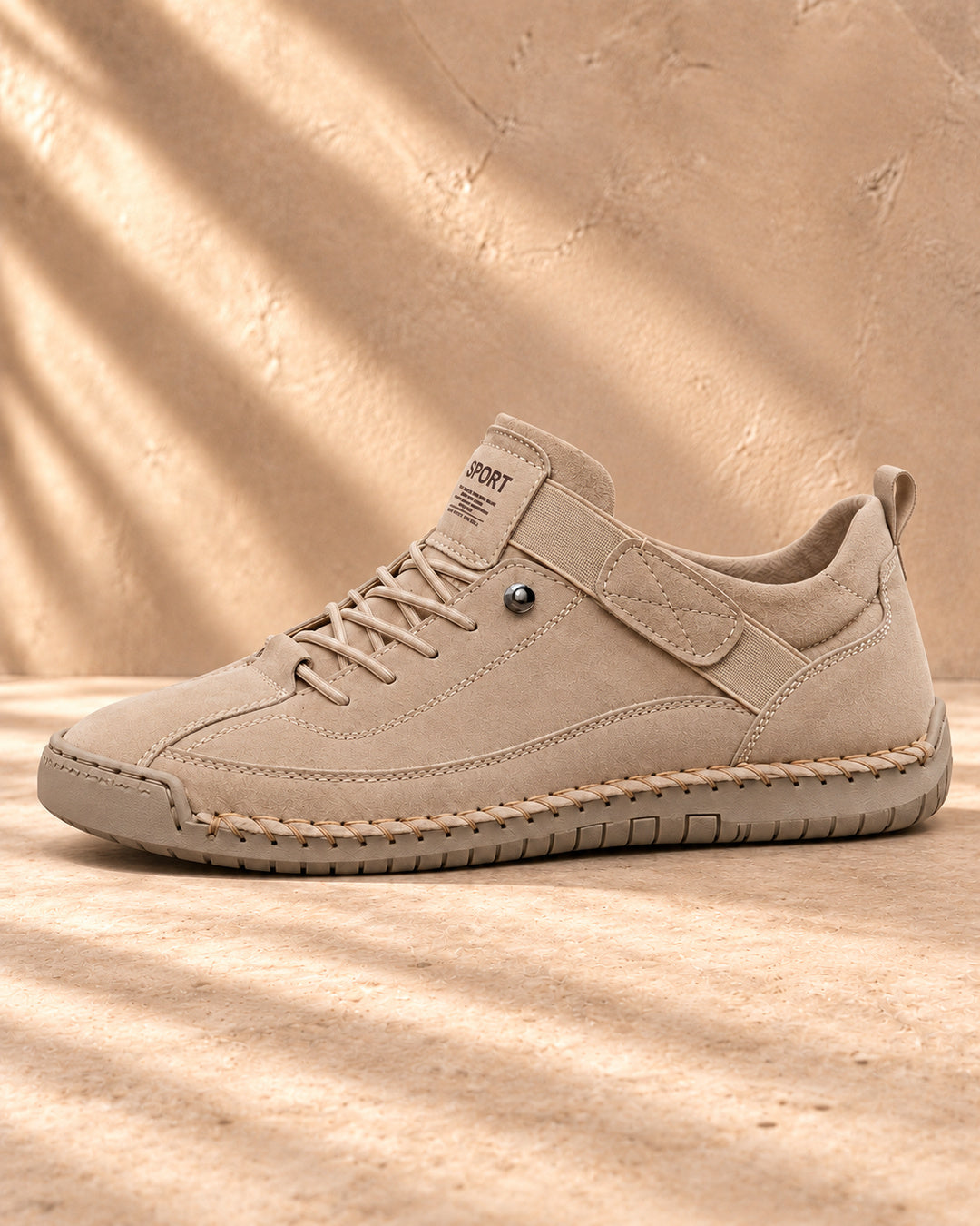 Mia Cushioned Comfort Sneaker - Beige