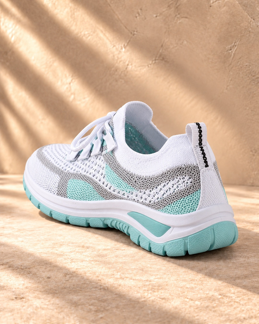 Beatrice Cushioned Lace-Up Comfort Sneakers - Turquoise