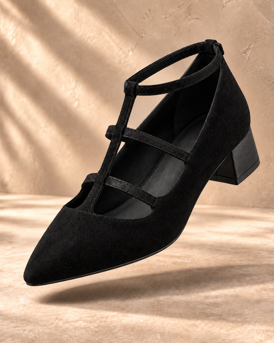 Camille Black Strappy Heels - Black