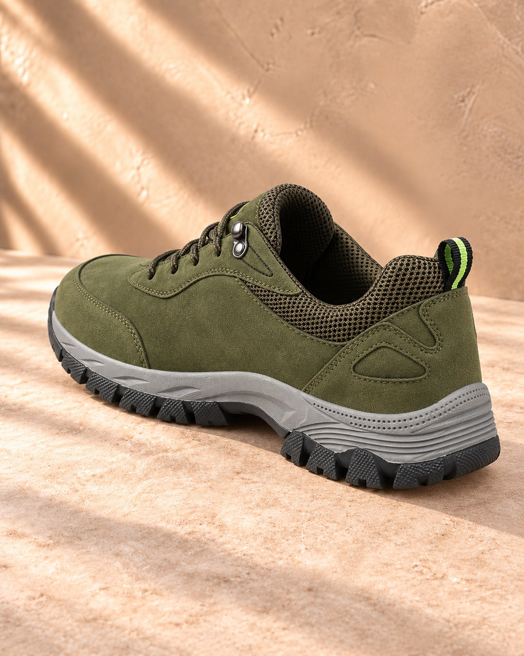 Rowan Lace-Up Outdoor Walking Shoes - Green
