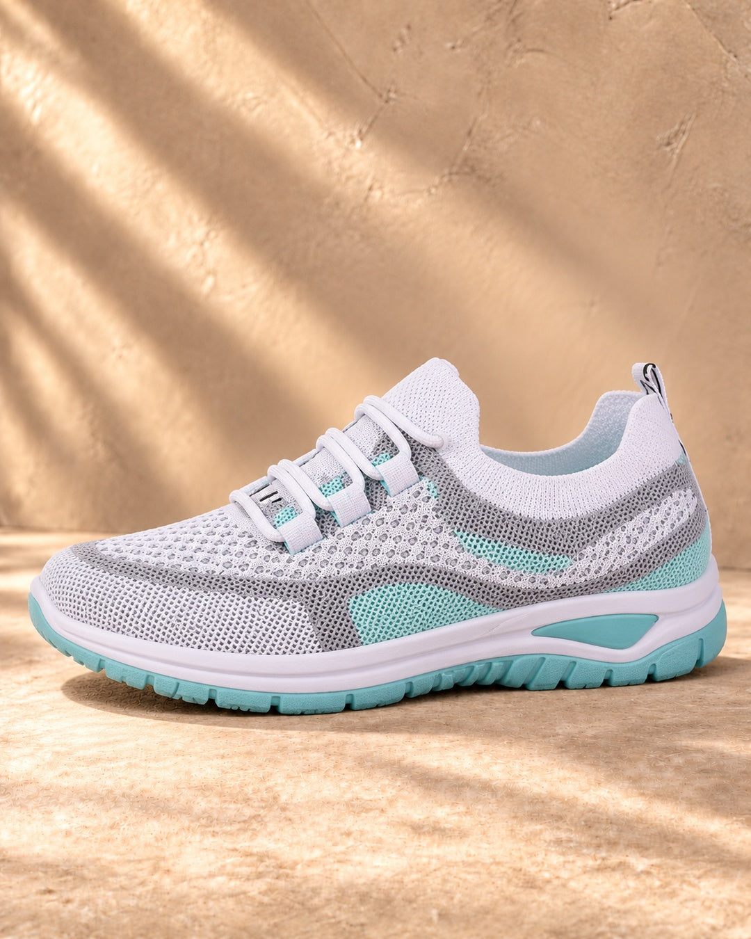 Beatrice Cushioned Lace-Up Comfort Sneakers - Turquoise