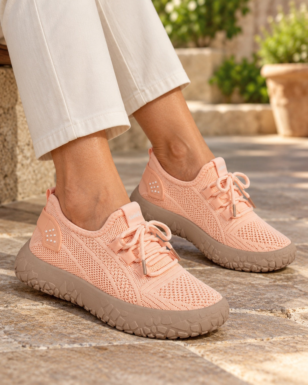 Lorraine Breathable Slip-On Walking Shoes - Orange
