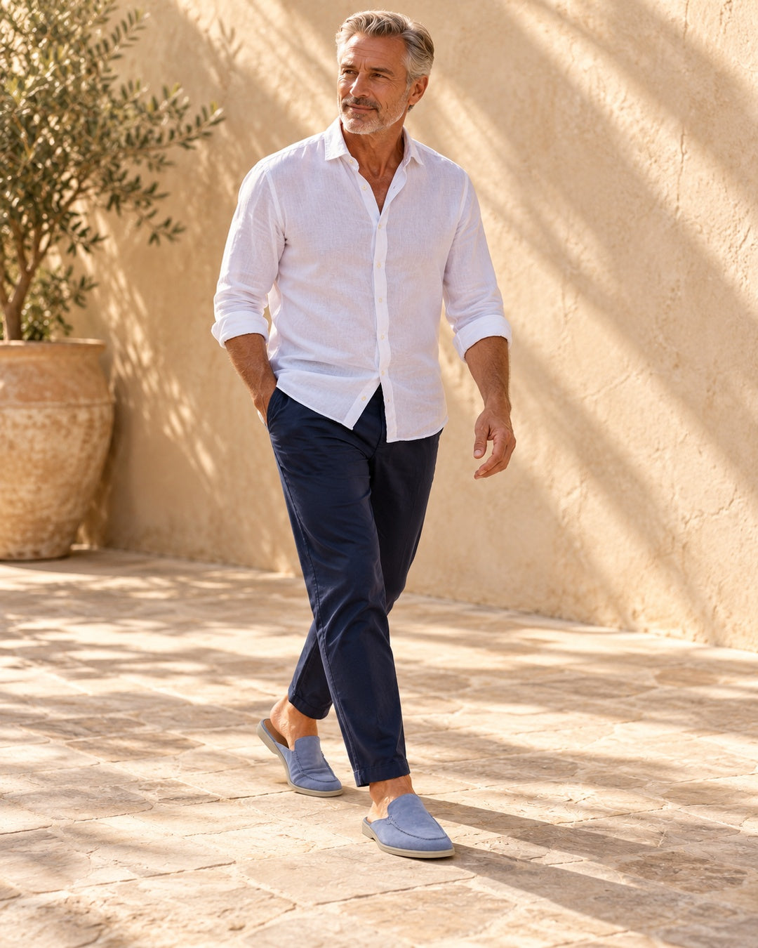 Taylor Light Blue Suede Mule Loafers - Light Blue