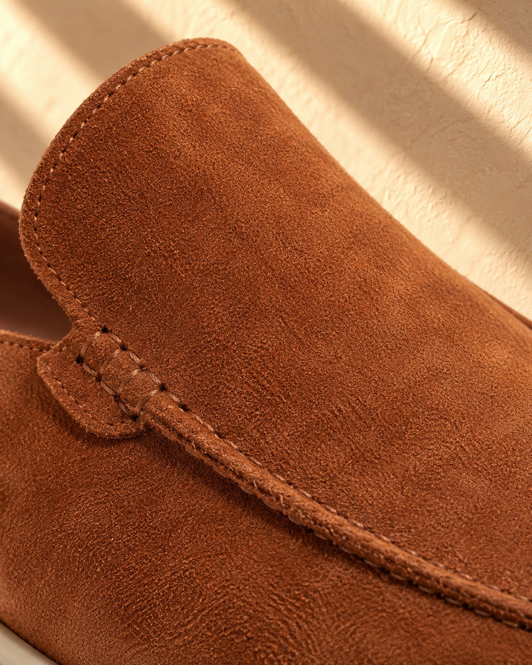 Sage Cognac Suede Mule Loafers - Cognac