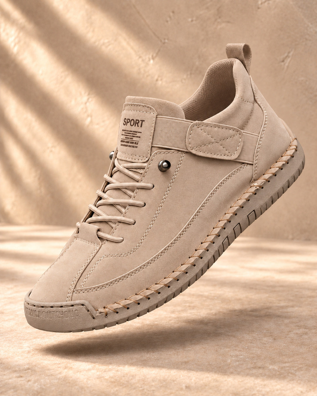 Mia Cushioned Comfort Sneaker - Beige
