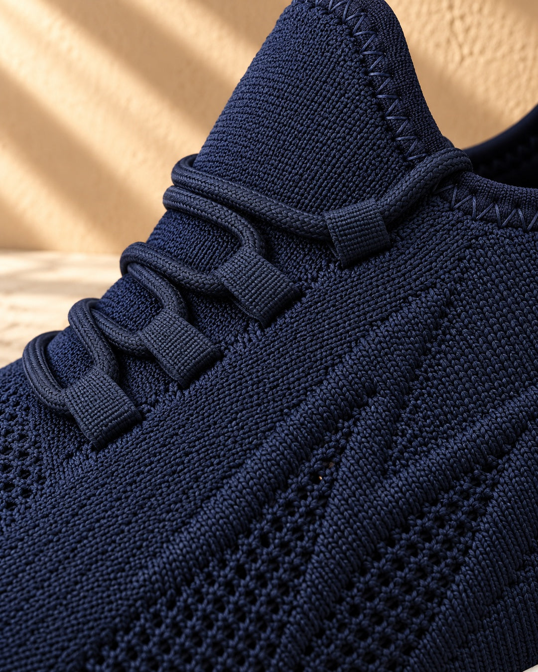 Parker Hidden-Lift Knit Sneakers - Navy Blue