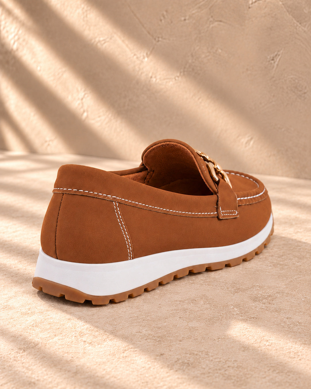 Eleanor Chain-Detail Loafers - Brown
